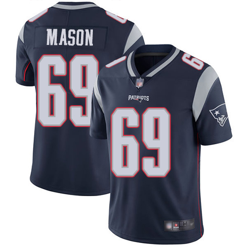 New England Patriots Football 69 Vapor Untouchable Limited Navy Blue Men Shaq Mason Home NFL Jersey